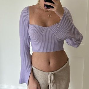 Urban purple knit long sleeve